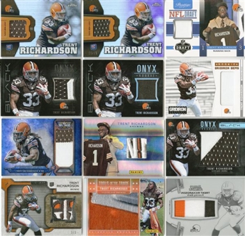 Lot of (50) 2012 Trent Richardson Game Used Jersey Rookie Cards